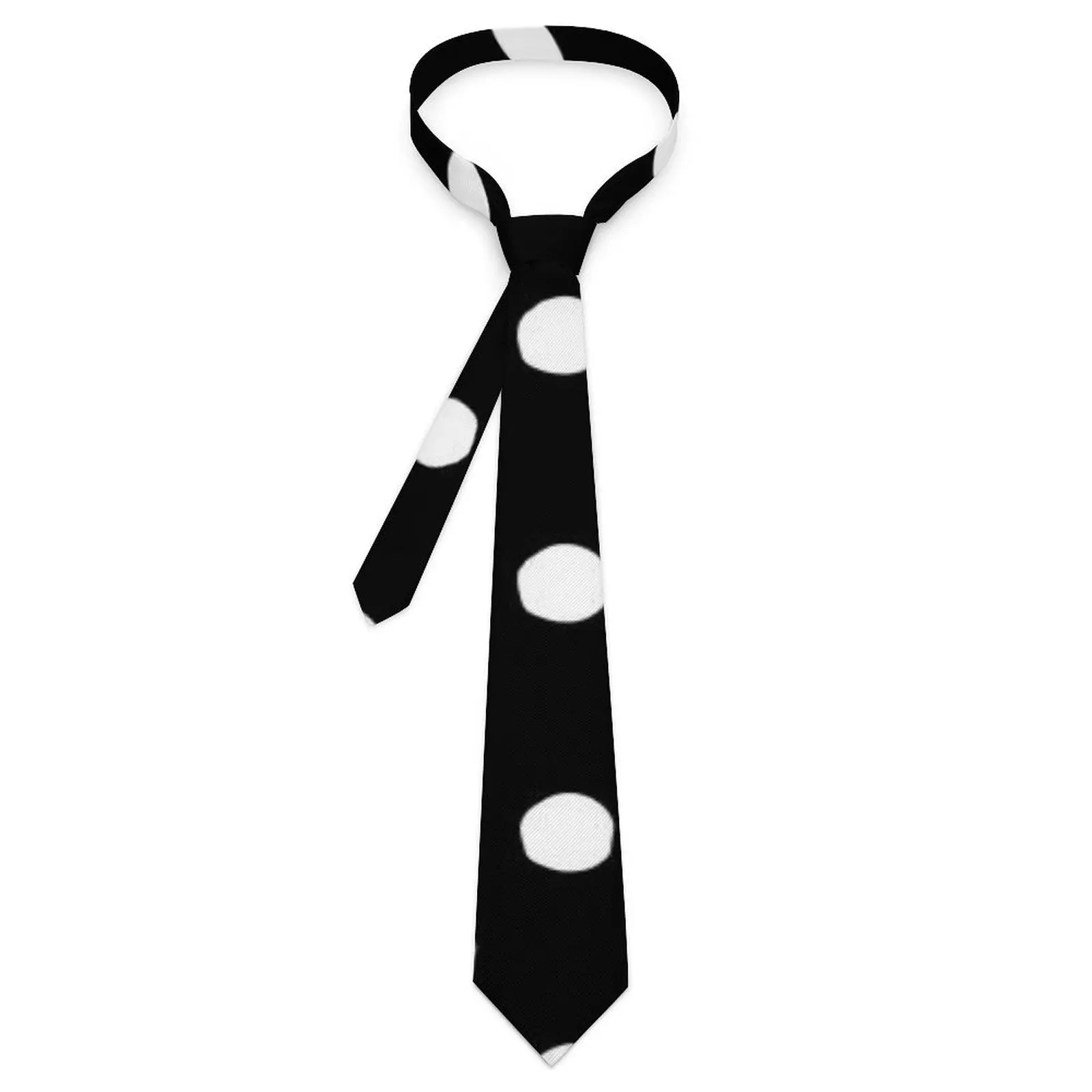 

Black White Polka Dots Tie Retro Print Cool Fashion Neck Ties For Men Wedding Quality Collar Tie Pattern Necktie Accessories