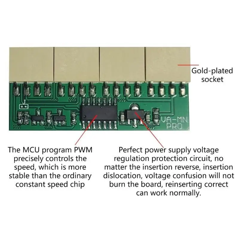 652F Cooling Fan Emulator 4Pin Fan Controller, 3000PRM to 8400RPM for S19 S19pro D9 KA3 and More