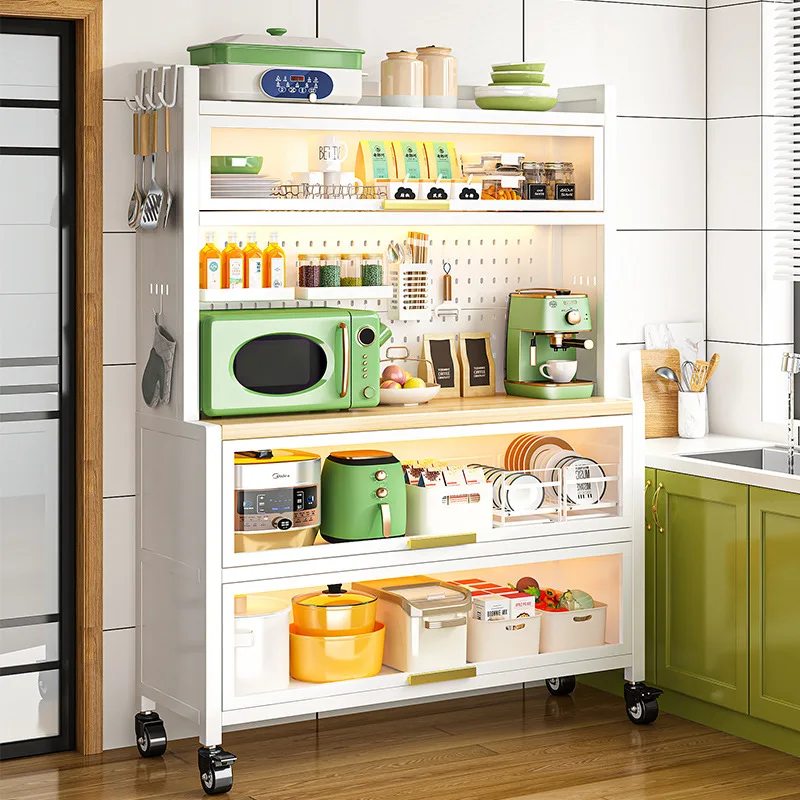 

Cave plate multi-layer rack multi-functional kitchen side storage rack
