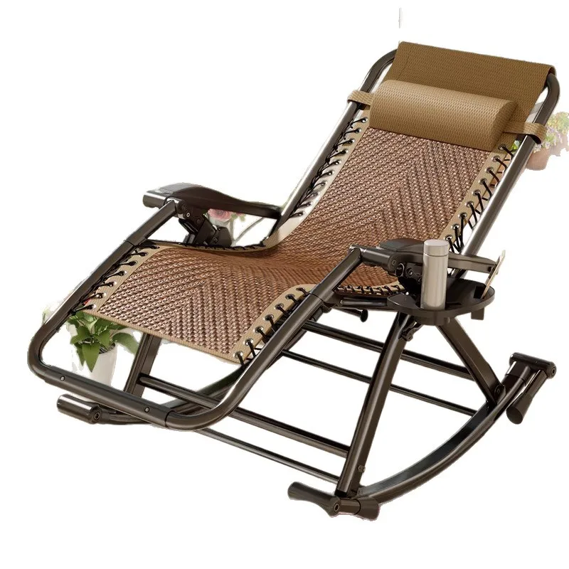 

Elderly Balcony Rocking Adult Reclining Living Room Leisure Back Rattan Chair Lazy Sofa Foldable