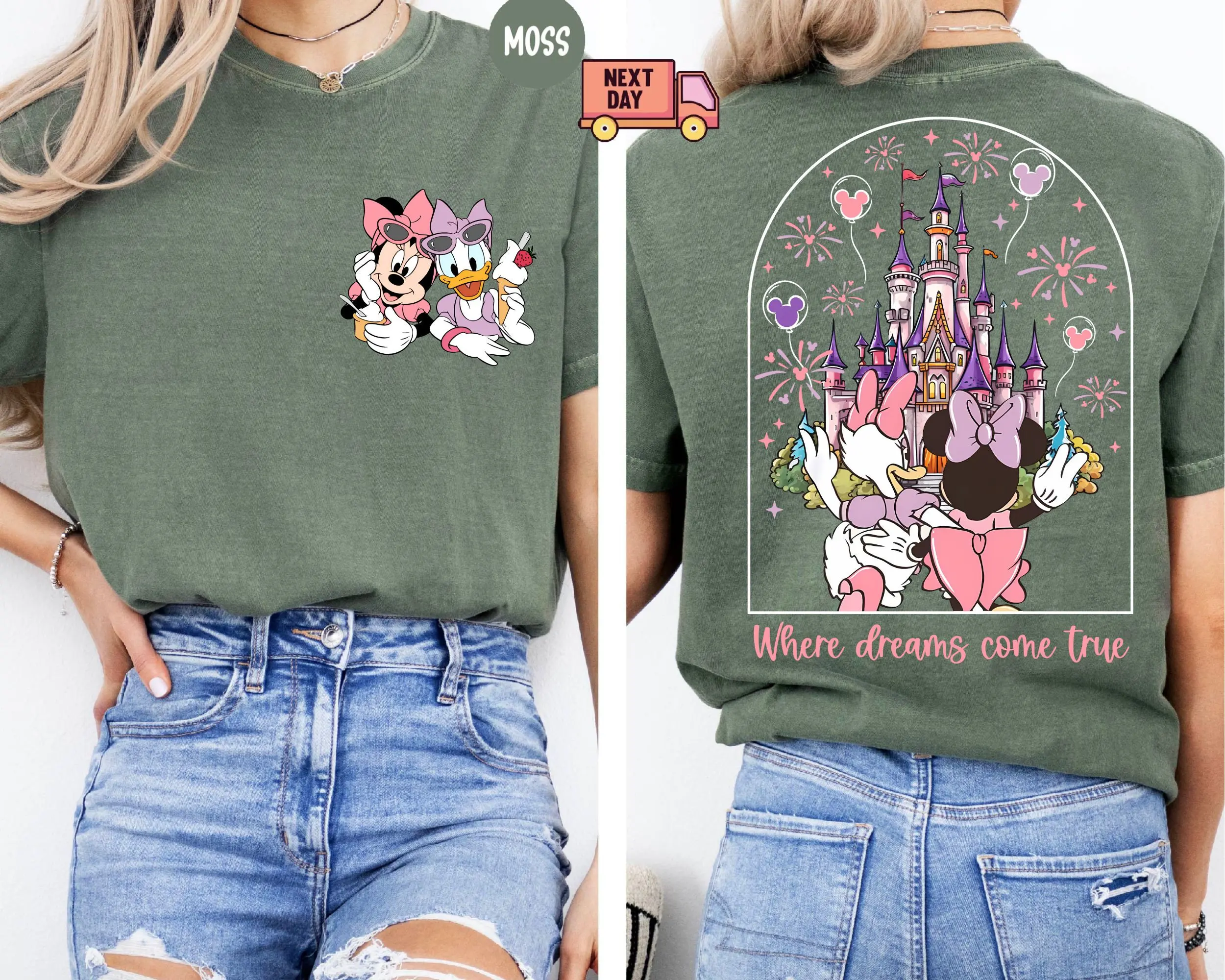2025 Disney Minnie/Duck Summer Pure Cotton Short Sleeved Shirt For Women's Girlfriends Fashionable And Casual Versatile T-Shirt image 4