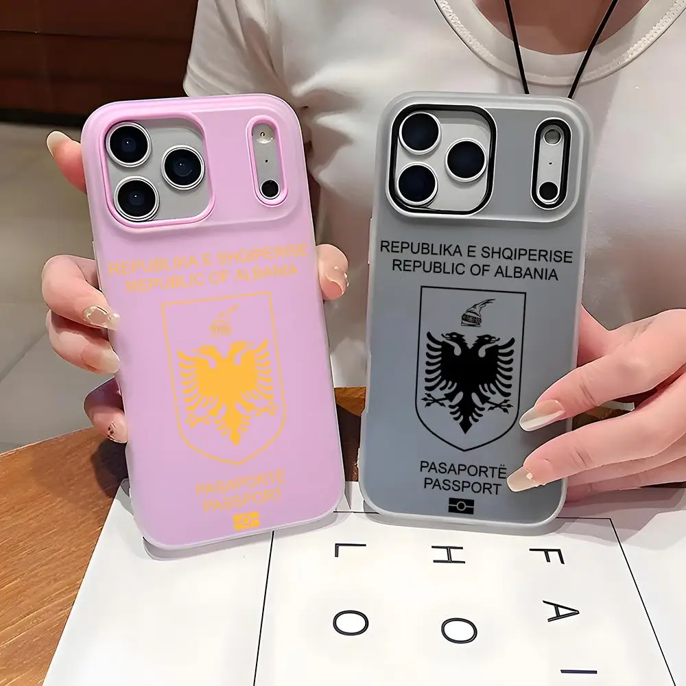 Funda para Teléfono con Diseño de Pasaporte de Argelia para iPhone 17 16 15 14 13 12 11 Pro Max Plus Mini, Carcasa Transparente de Gel, Antigolpes y Suave