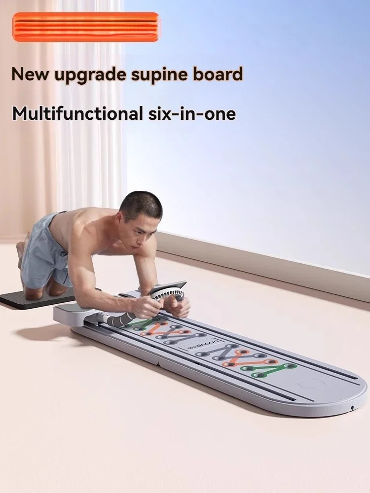 The multi-functional abdominal wheel features a mesh plate support and automatic rebound for training abdominal and back muscles