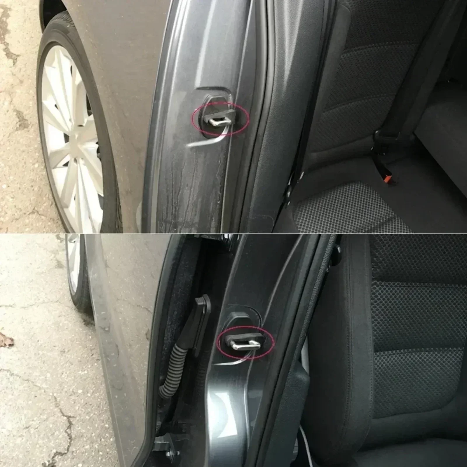 자동차 도어 쇼크 흡수 쿠션 범용 도어 잠금 버클 보호 커버 보호 패드 도어 충돌 스티커