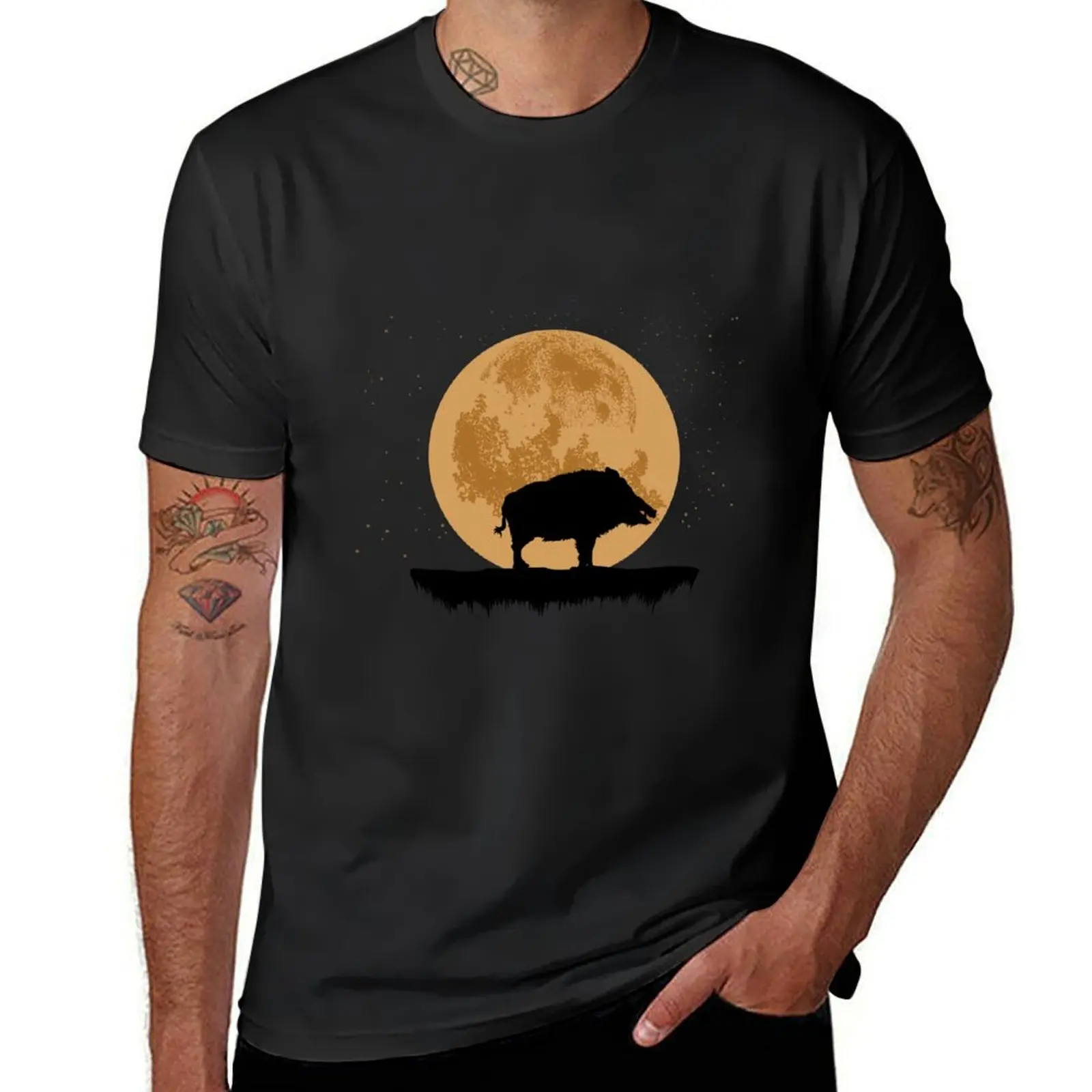 Wild Boar Hunting Boar Wild Boar Bristle Cattle T-Shirt tops Short sleeve tee mens graphic t-shirts big and tall