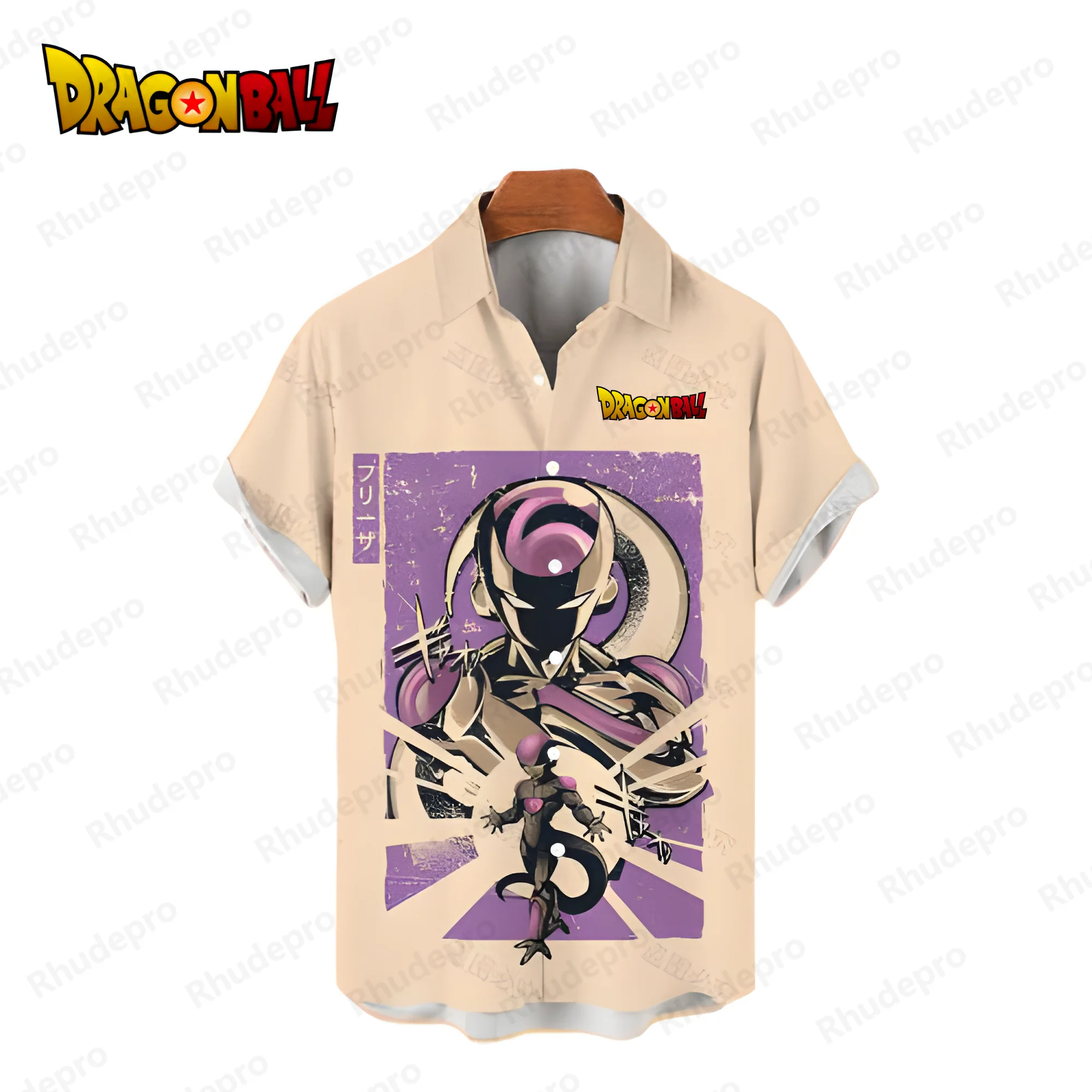 Dragon Ball Z Men's Shirts Vegeta Goku Super Saiya Japanese Fashion Summer Harajuku Cool Anime Playa Hawaiian Shirt Blouse