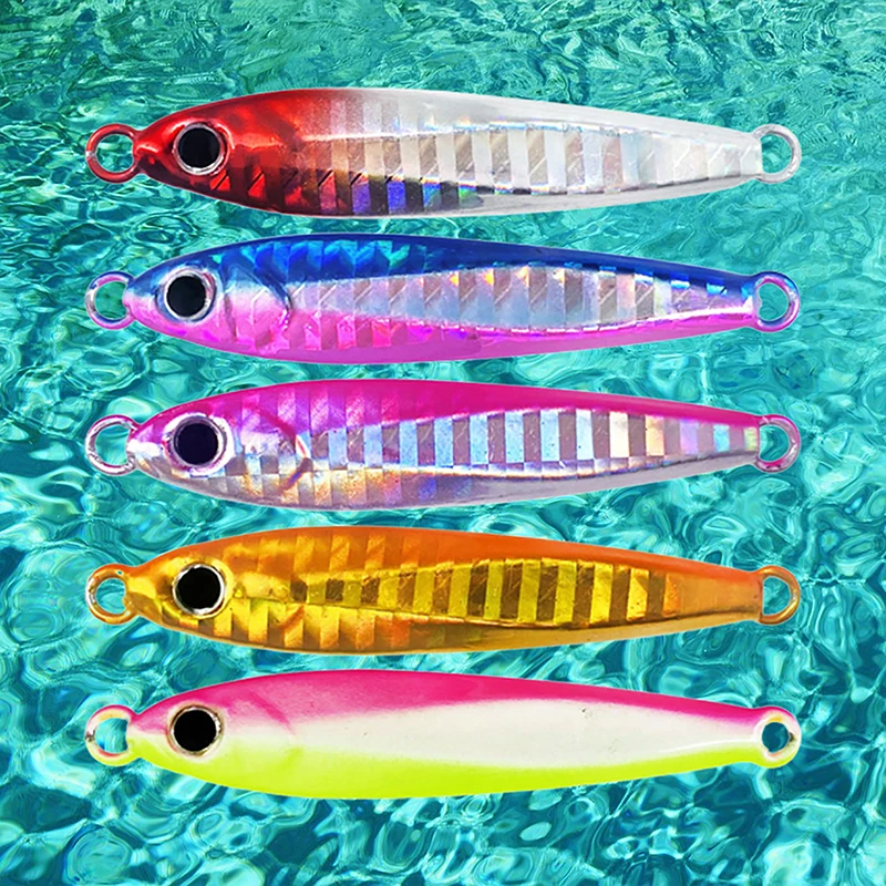 1pc 10/15/25/30/40/60g Metal Lure Fishing Spoon Freshwater Fishing Hard Lure Slice Jig Bait Spoon Fishing Tackle Metal Jigging