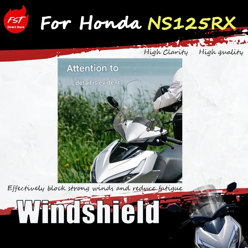 

For Honda NS125RX Scooter Windshield Modified Front Wind Glass Wind Screen Protector Accessories