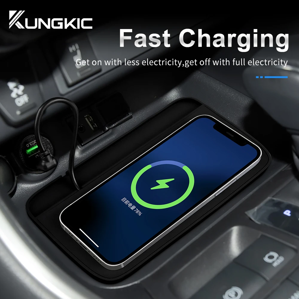 For Toyota Rav4 Rav 4 xa50 2019 2020 2021 2022 15W Mobile Phone Fast Charging Holder Interior Car Wireless Charger LHD RHD