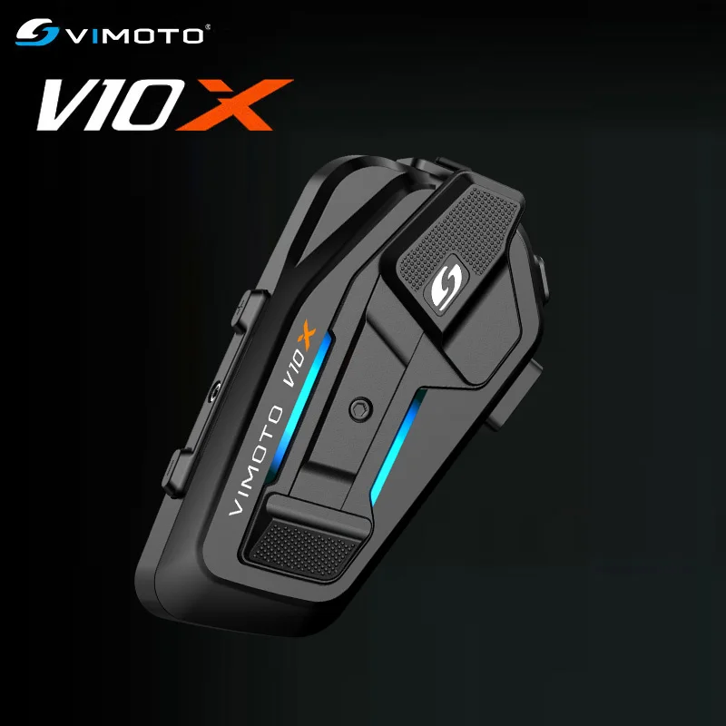 Chinese Version  Vimoto V10X Motorcycle Bluetooth Intercom 8 Riders Motor Helmet Waterproof  motorbike Intercom Headset Earphone