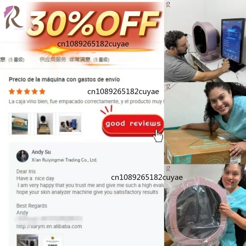 Full Face Skin Analyzer Korean-Skin-Analyzer Skin Analyzer With Ai EU & US Plugs