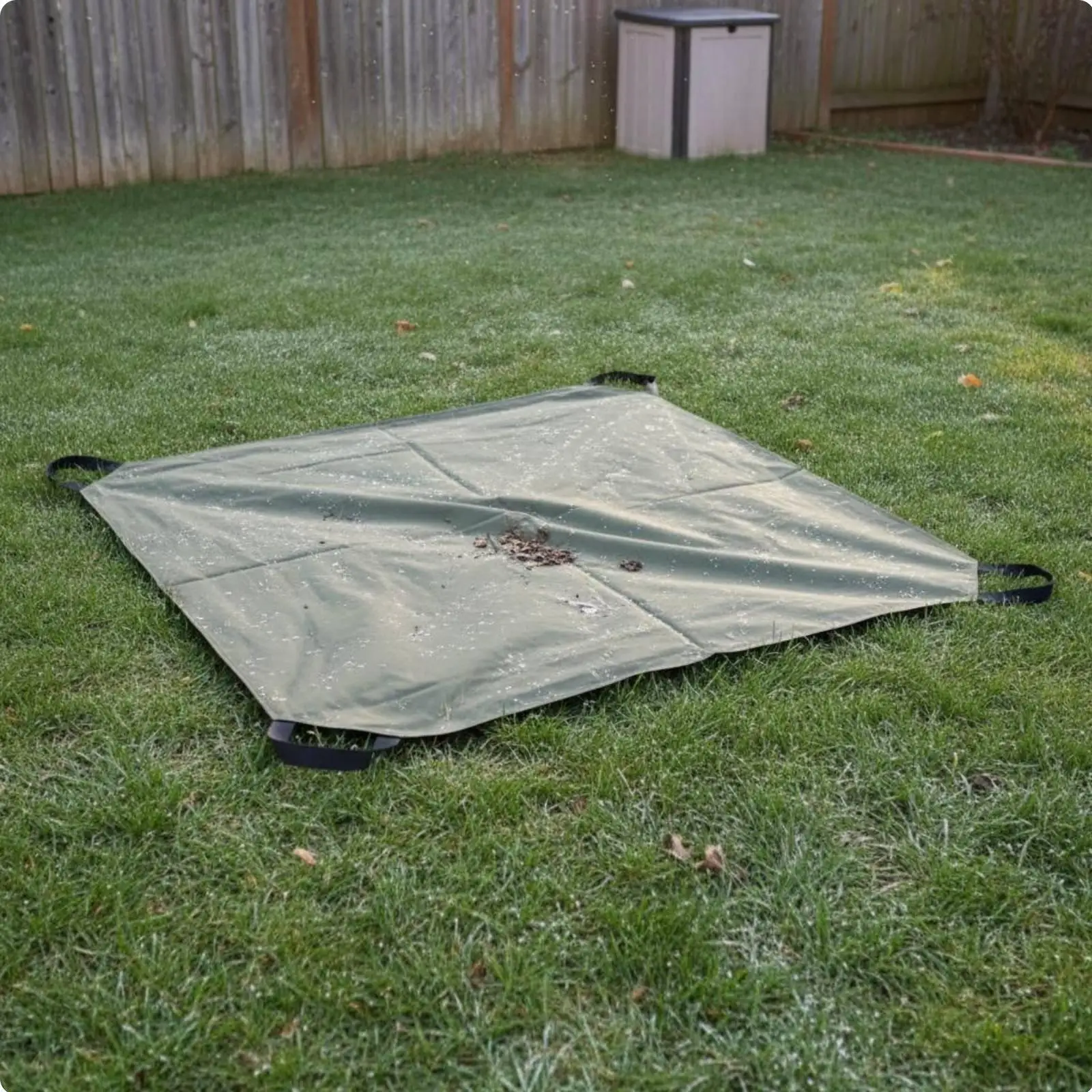 Waterproof Leaf Tarp Heavy Load Garden Waste Carrier Foldable Lawn Cleanup Bag for Outdoor Storage