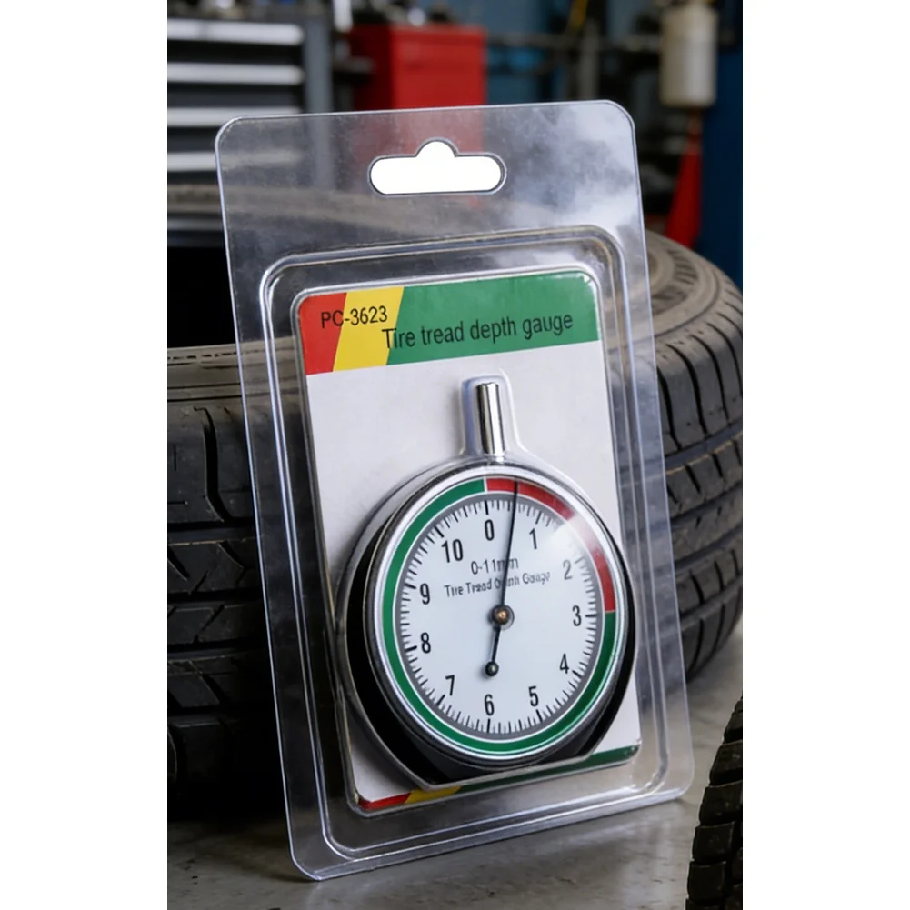 For Automotive Tire Tread Depth Gauge in Zinc Alloy Material with Precise 0-11mm Scale for Routine Safety Checks