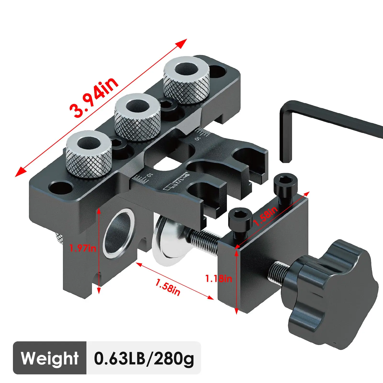 3 in 1 Doweling Jig Kit Adjustable Woodworking Pocket Hole Jig Drilling Guide Locator For Furniture Connecting Hole Puncher Tool