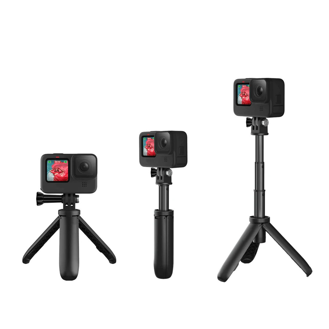 Mini Trípode Portátil Monopié para GoPro Black Compatible con Cámaras 12/11/10/9/8/7/6/5/4 Session Osmo Action, Accesorio