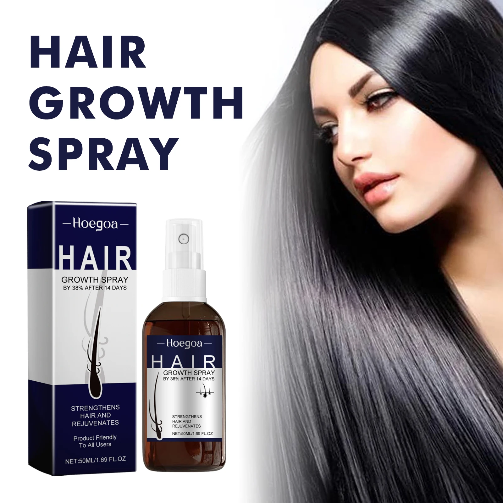 Hoegoa Hair Enhancement Spray Volumizes hair, Reduces split, moisturizes and improves Hair quality and Luster