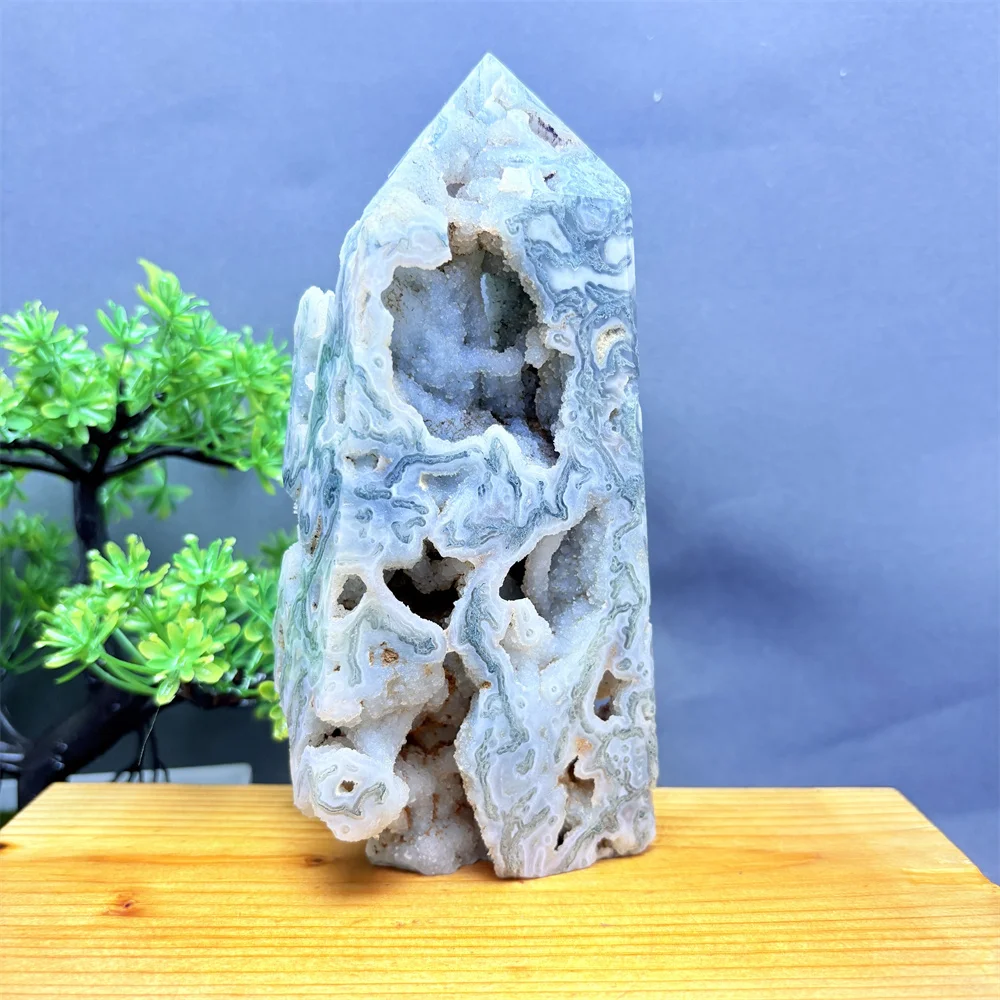 Natural Sphalerite Geode Obelisk Crystal Home Office Decor Reiki Healing Meditation Energy Witchcraft Prayer Gift