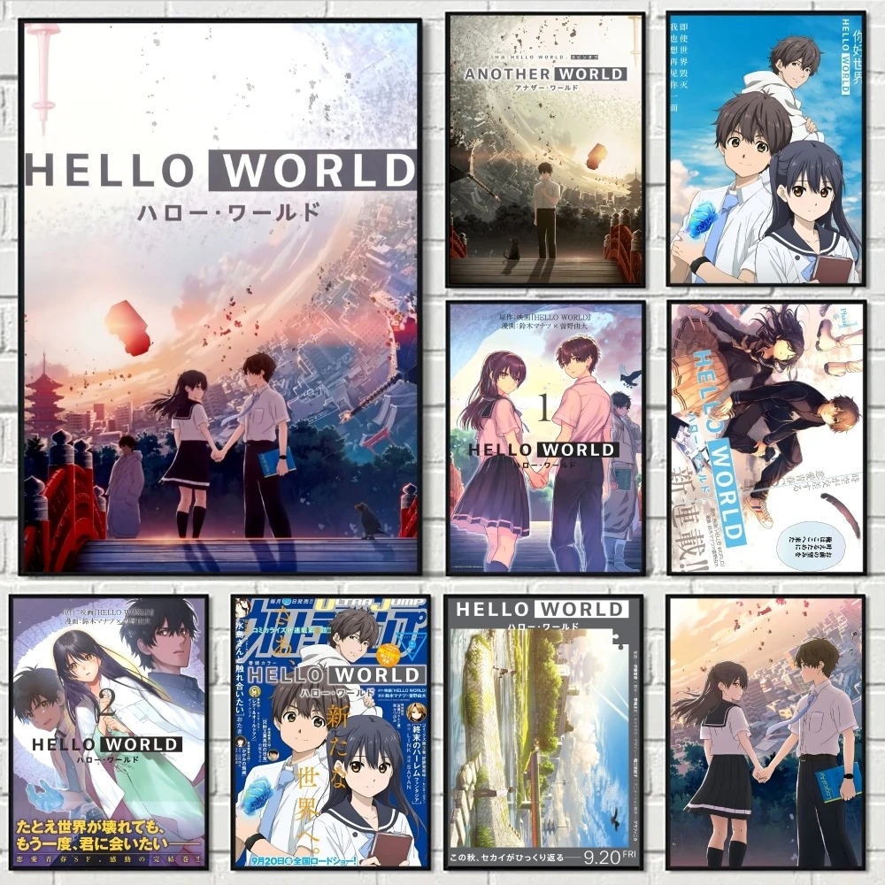 

H-hello worldS Painting Calligraphy Minimalist Print Canvas Poster Unframed Wall Art For Home Office Decor