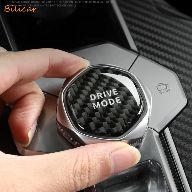 Carbon Fiber Sticker Car Multimedia Button Protective Sticker Knob Cover Mat For Changan UNI-V UNIV UNI V 2023 2022 2024