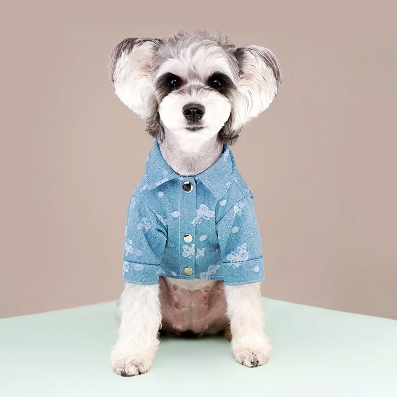 Pet Dog Shirt for Small Dogs Luxury Dog Clothes Autumn Warm Puppy Costume Cute Print Cat Shirt Pet Outfits Chihuahua Dog Clothes