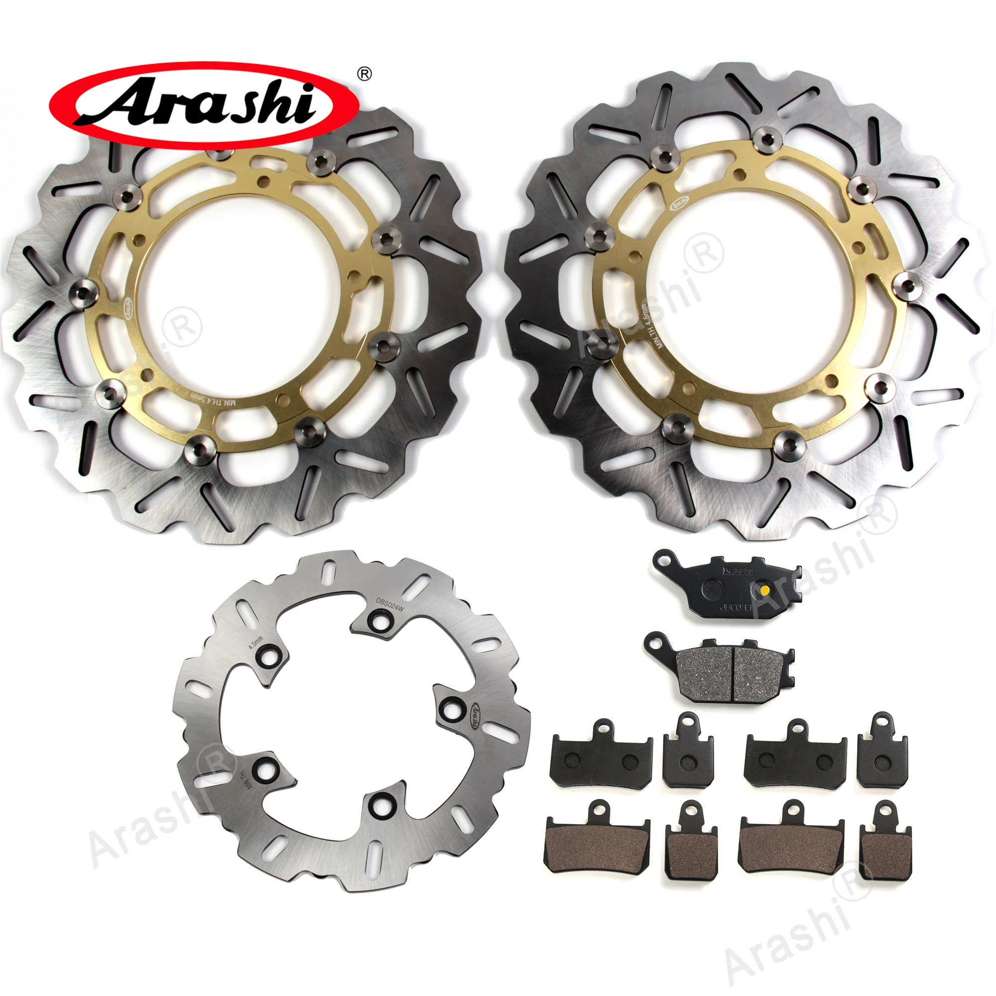 

Arashi 1 Set Brake Disk Pads For YAMAHA YZF-R1 2007 - 2014 CNC Front Rear Brake Disc Rotor YZF R1 2008 2009 2010 2011 2012 2013