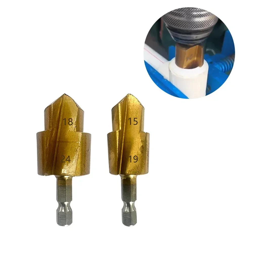2 stücke Wasser Rohr Bohren Werkzeug 20/25mm PPR Hebe Stufen Bohrer Bit Kunststoff Rohr Bohren Stanzen Werkzeug für Plamber Reparatur