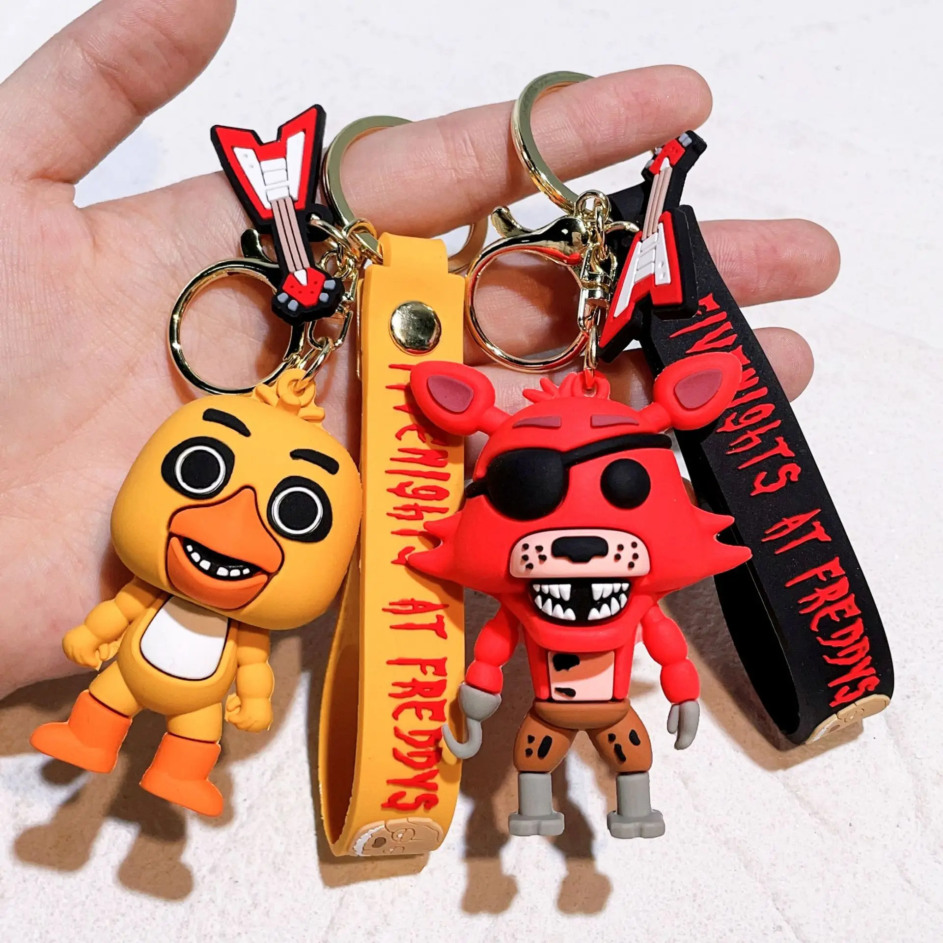 Fnaf-フレディーズ人形のキーホルダー、ゲームのキーホルダー、アニメ 