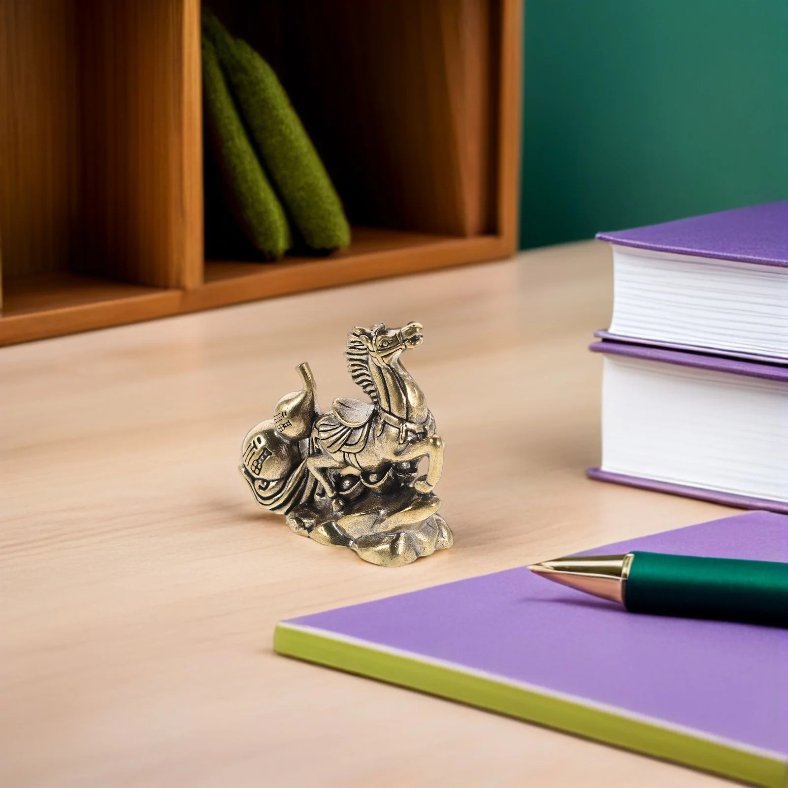 

Brass Horse Sculpture Chinese Zodiac Statue 2026 Lunar New Year Decor Feng Shui Lucky Prosperity Desk Car Dashboard Ornament