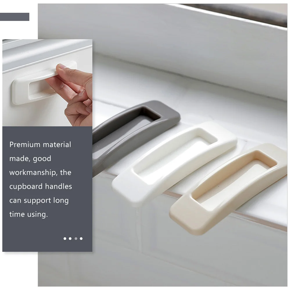 

20 Pcs Paste Handle Drawer Handles Self Sticking Pulls Sliding Door Cabinet Adhesive Self-stick Abs Knobs Window