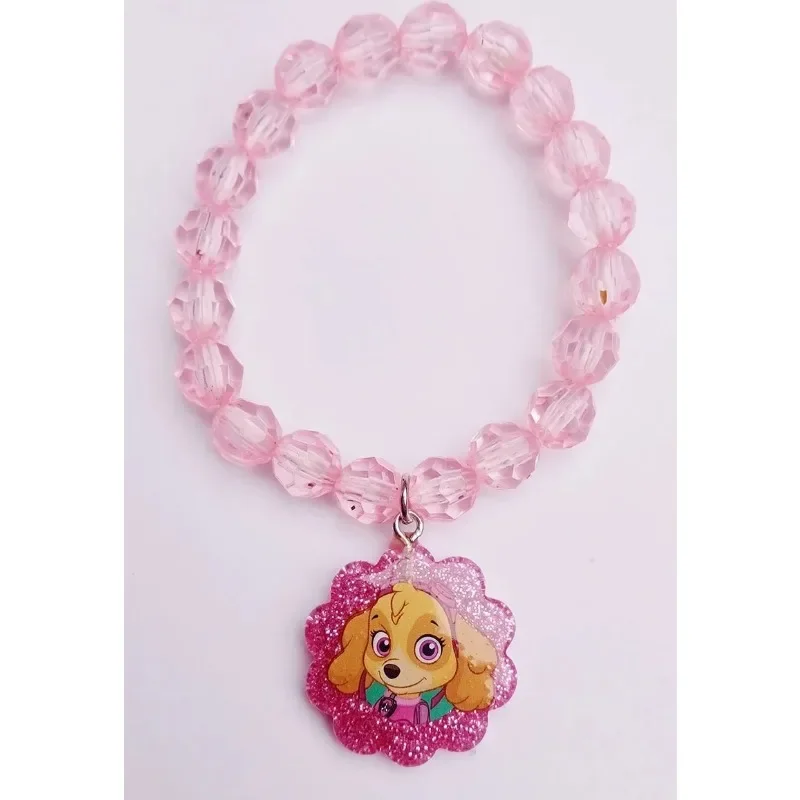 New Paw Patrol Cartoon Bracelet Acrylic Handmade Beaded Accessories Kids  Decoration Pendant Girls Jewelry Children Gifts