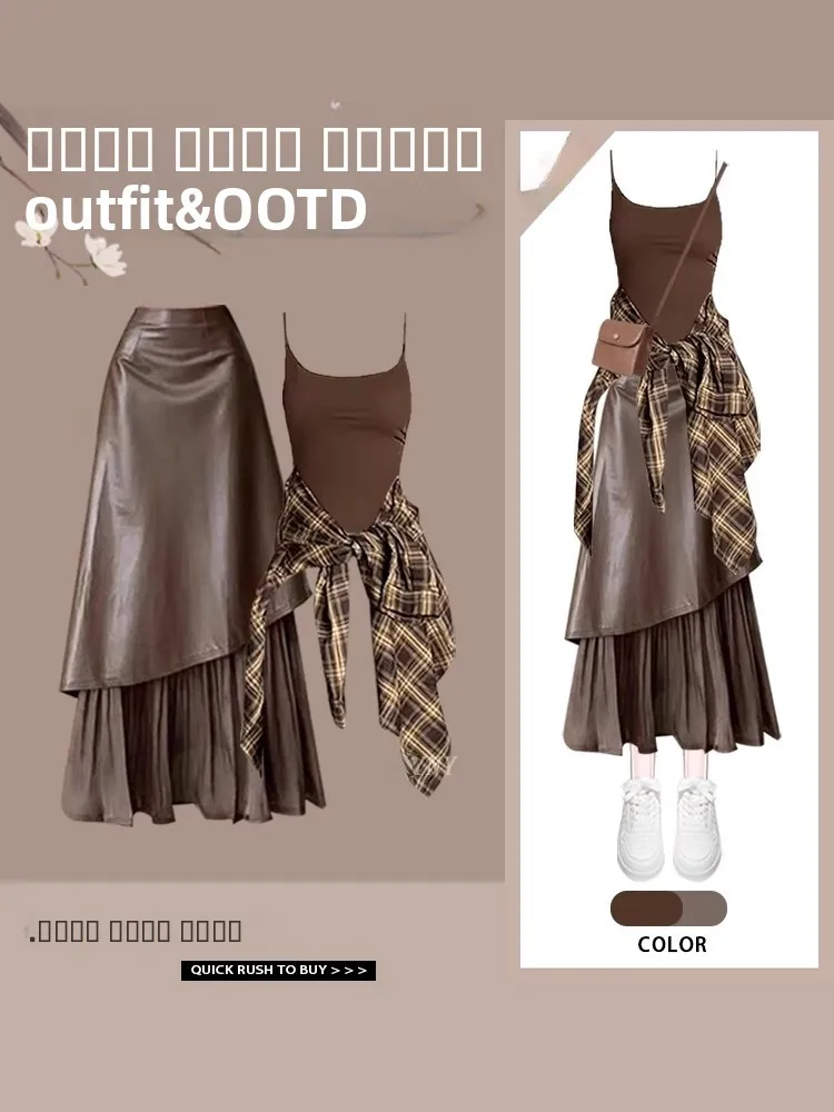 

Неводная универсальная свободная юбка id irt American Sle ter с высокой талией, асимметричная юбка, весеннее новое поступление, женский комплект