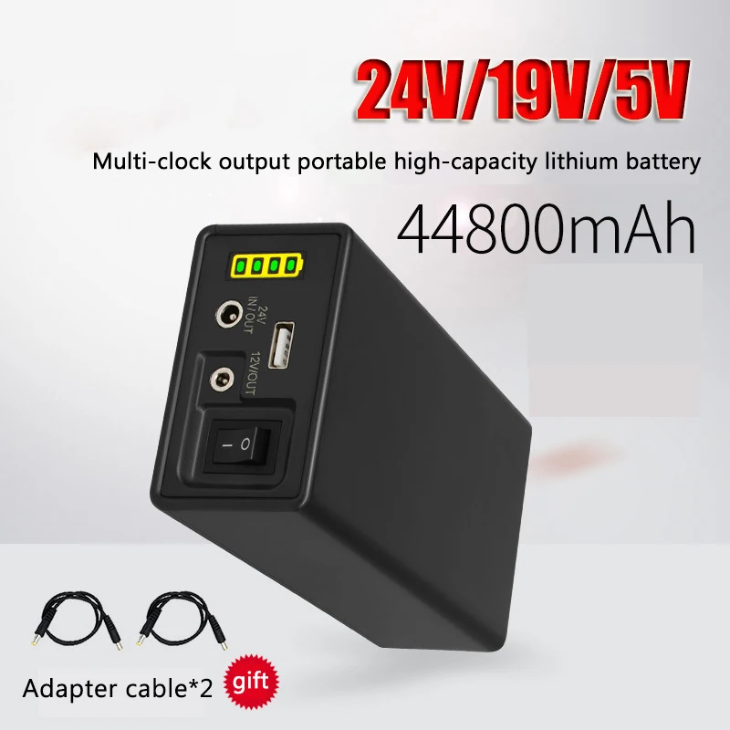 Power Bank 19V  24V Battery  Rechargeable lithium battery 18650 mah 44800,Auxiliary Large Capacity 18650 power bank 44800mah UPS