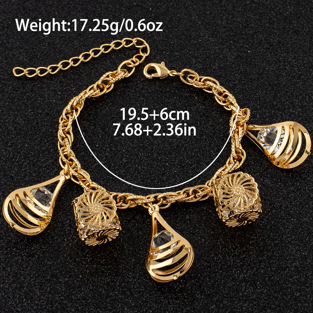 YMJewelry Wassertropfen-Armband aus Edelstahl mit Edelsteinen, Charm-Armbänder für Damen und Herren, für den täglichen Gebrauch im Büro, als Geschenk für Freunde. – Detail 2