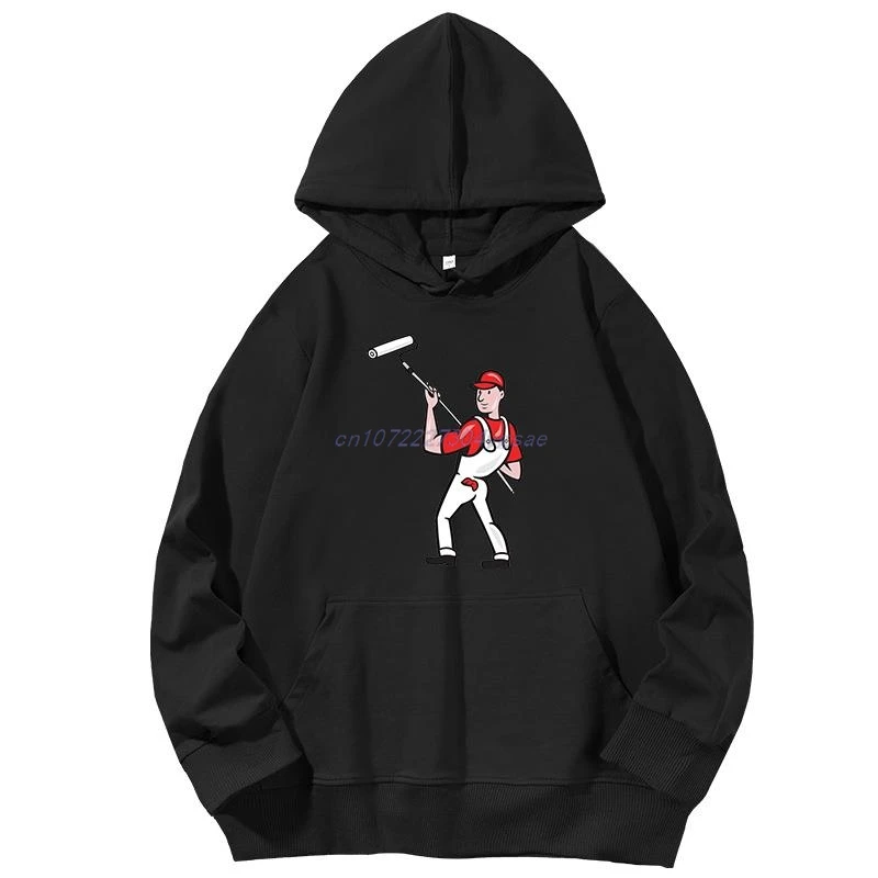 Keep On Painting Damen Maler Malermeister Anstreicher Handwerker graphic Hooded sweatshirts cotton Spring Autumn Man sweatshirts