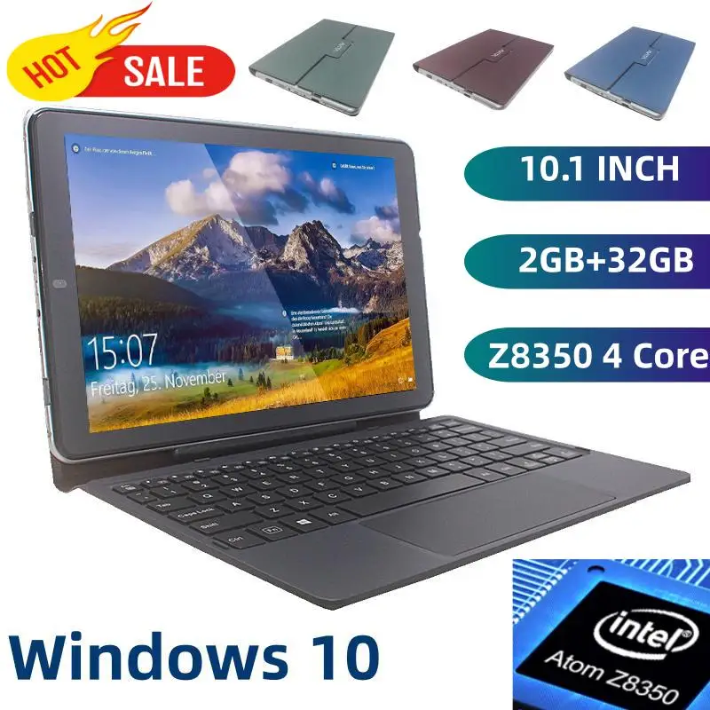 

10.1 Inch Windows 10 Tablet With Docking Keyboard 2GB+32GB Intel Z8350 32-bit Quad Core 1280 x 800 IPS 1*USB 3.0 Port Mini HDMI