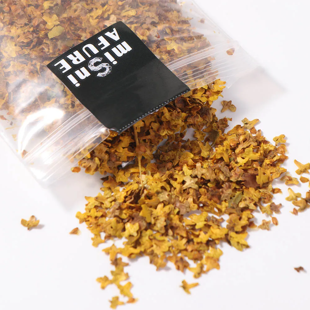 Modelo estático de folhas em miniatura, modelo de layout de terreno em miniatura, cena micro paisagem, folhas de grama, 35ml, faça você mesmo, folha em miniatura