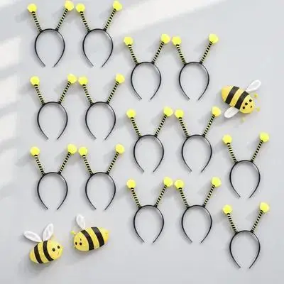 

14Pcs Bee Antenna Headband Set Fashionable Exquisite Party Festival Hair Hoops for Women Birthday Halloween Masquerade