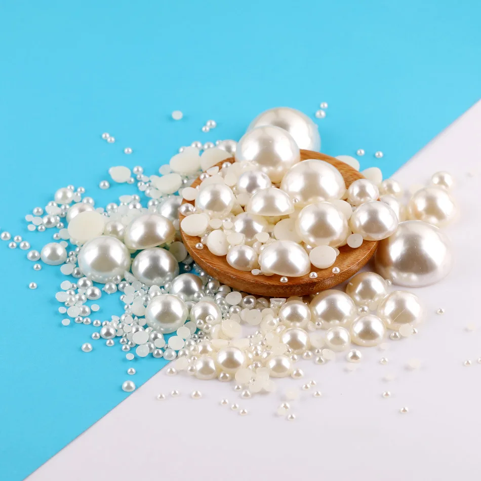 

Right Road New High Brightness Plastic Imitation Pearl Round Half Flat Bottom Patch DIY Jewelry Accessories Materials Wholesale