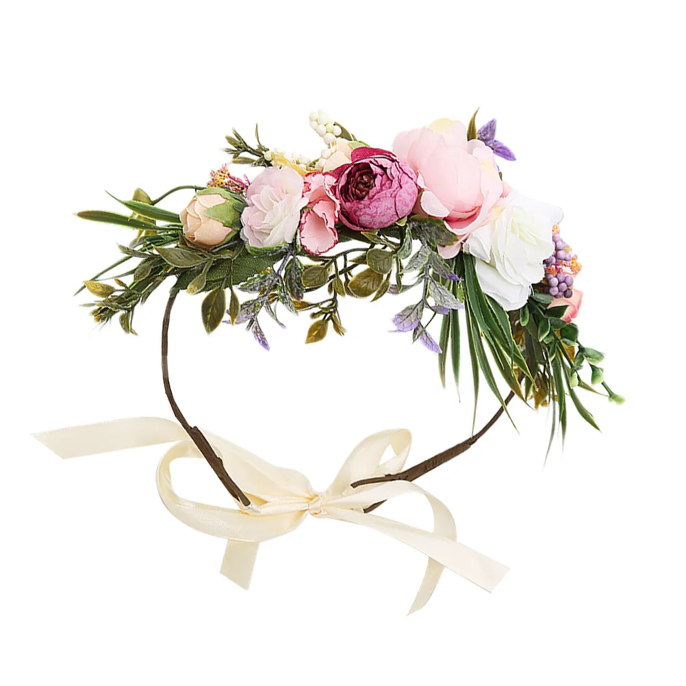 

Flower Hairband Headdress Accessories Elegant Flower Hairband Beautiful Design Garland Headwear Bride Hair Crown