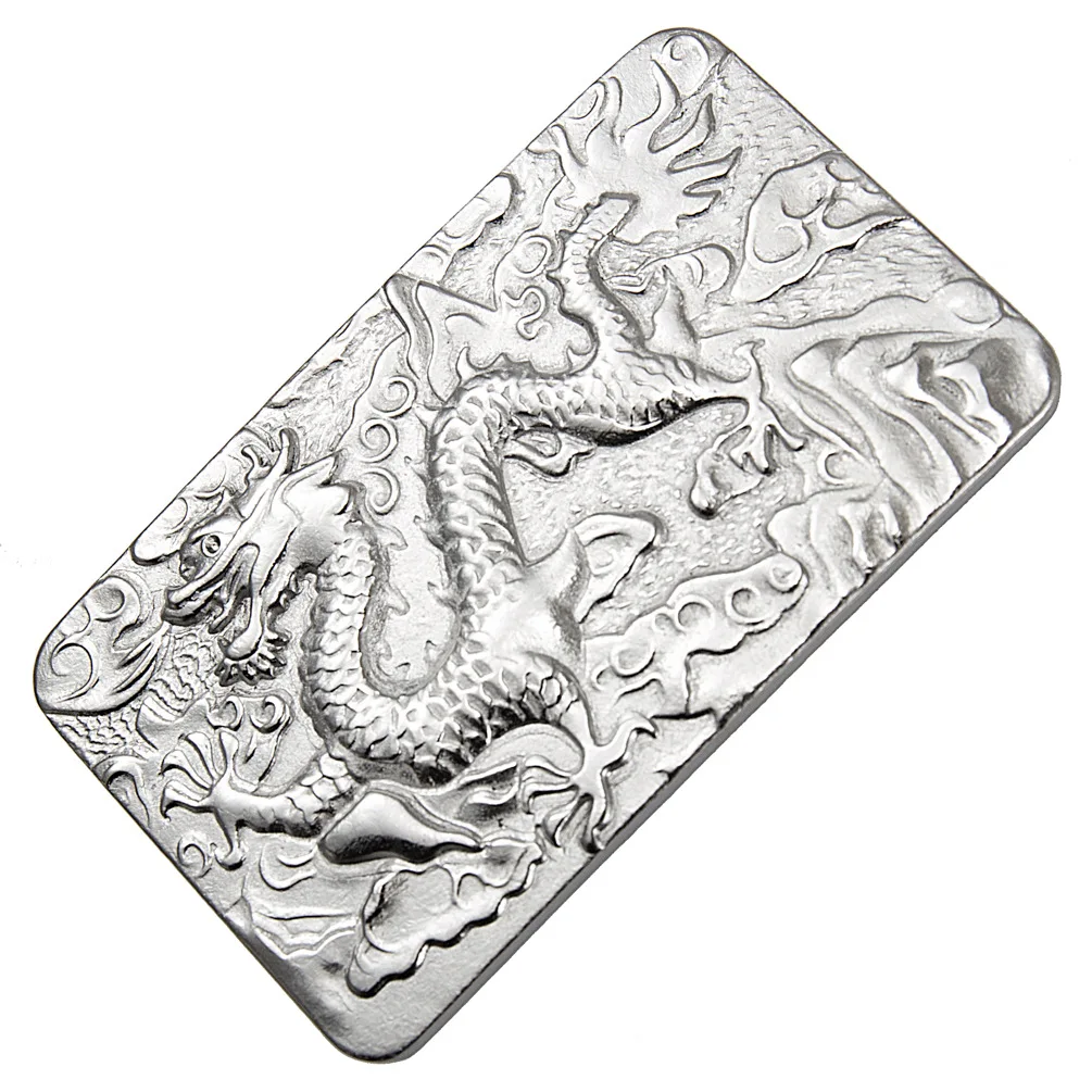 Cool Ultra-Lightweight Pure titanium Dragon design Luxury Gift  Not Allergic and Rust retro men's casual smooth belt buckle