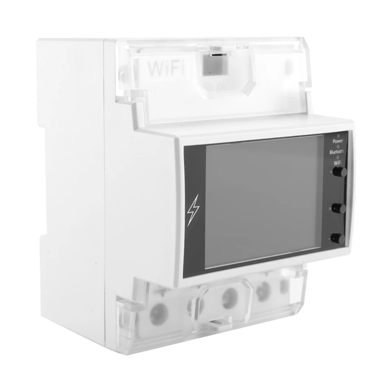 AT4PW 100A Tuya WIFI Din Rail Smart Meter AC 220V 110V Digital Energy Meter Voltage Power Electric Power Monitor