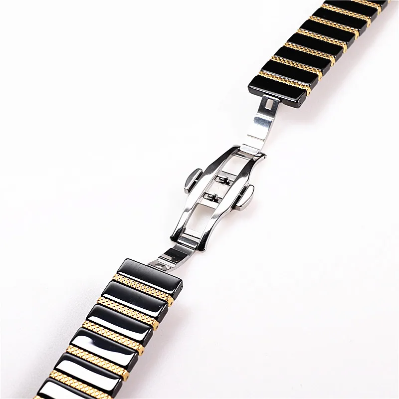 Ceramic and Steel Strap for Samsung Smartwatch Galaxy 5 40mm 44mm 5 pro 45mm Classic 42mm 46mm Samsung Watch 3 4 5 Series Luxury