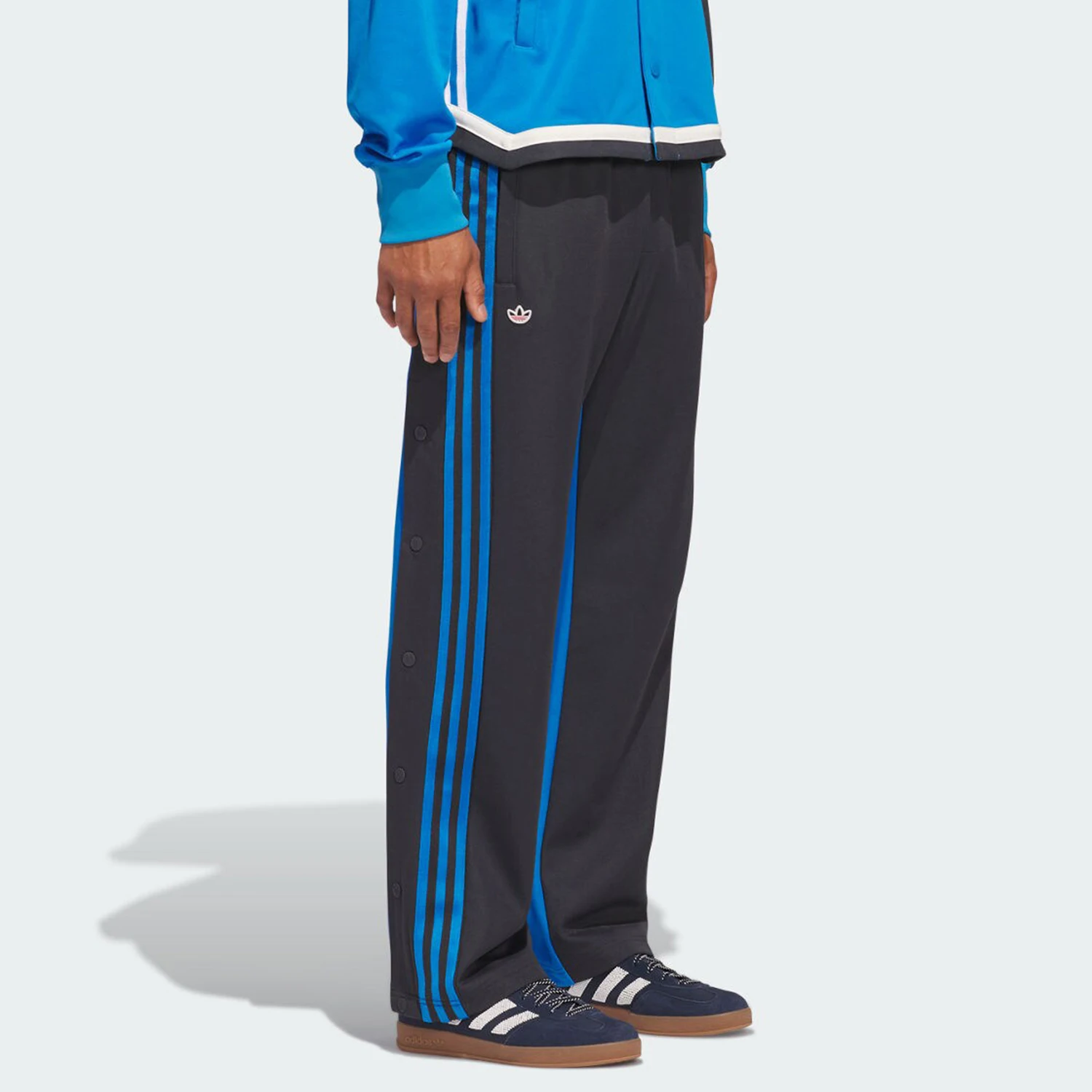 Adidas Authentic Three Leaves Men's Women's Stripes Sports Side Opening Snap Button Pants IY6526