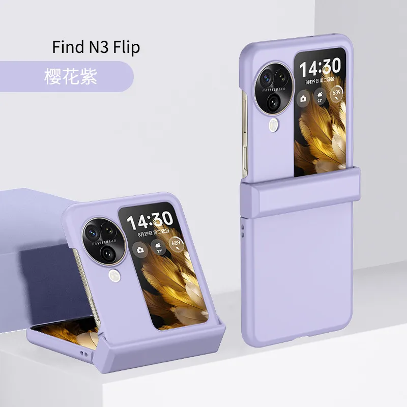 เคสบานพับ PC สีลูกกวาดแฟชั่นสำหรับ Oppo Find N3เคสฝาพับ2023สำหรับ Oppo Find เคส N3Flip เคส N2 Flip n2flip OPPO