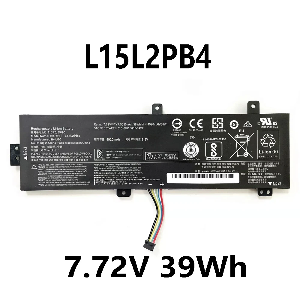 

L15L2PB4 L15L2PB5 7.72V 38Wh Laptop battery For Lenovo IdeaPad 310-15 310-15IAP 310-15IKB 310-15ISK L15M2PB4 L15C2PB7 L15C2PB5