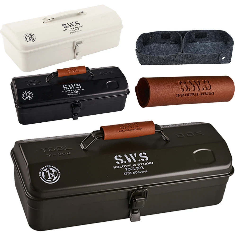 

Camping Tool Storage Box with Handle Portable Carry Storage Box Anti-Slip Outdoor Tools Organizer Camping Accessories