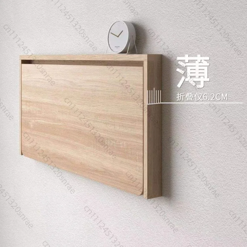 Small Wall-mounted Storage Cabinet Multi-function Study Table Invisible Solid Wood Wall-mounted Folding Table Computer Table