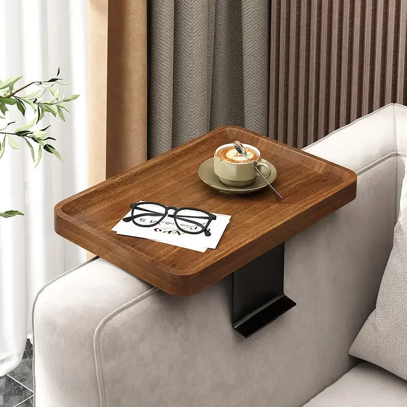Sofa armrest coffee table tray living room tea cup storage shelf small storage rack