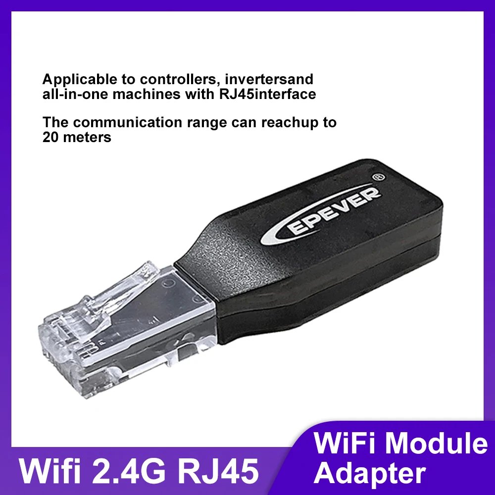 

Адаптер WiFi 2.4G RJ45 D для контроллера MPPT Tracer Solar, связь по WiFi 2.4G на расстоянии до 20 метров