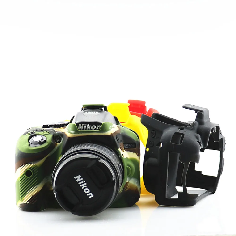Rubber Silicone Case Cover Protector for Nikon D800 D810 D3300 D3400 D3500 D5200 D5300 D5500 D5600 D7000 DSLR Camera Soft Frame